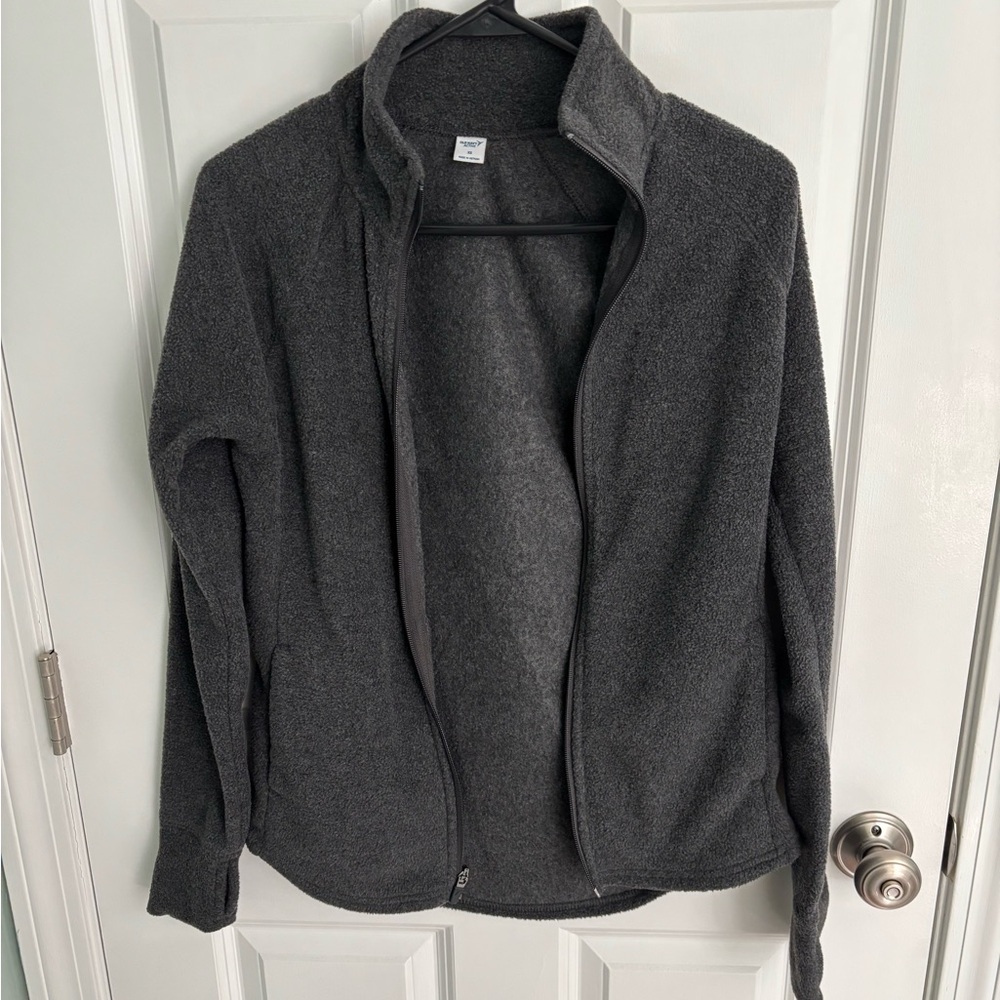 Old Navy Charcoal Gray Full-Zip Fleece Jacket